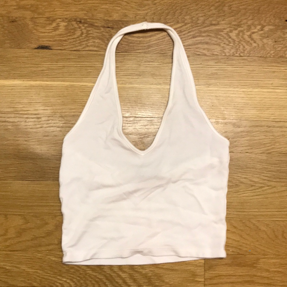 White halter top